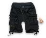 View Item Brandit Washed Belted Premium Combat Cargo Shorts Black